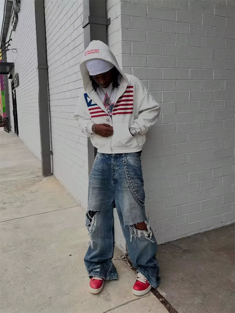 National Flag Hasajuku Zip up Hoodie