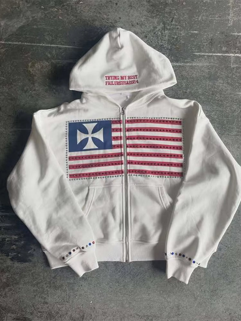 National Flag Hasajuku Zip up Hoodie