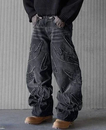 Y2K Hasajuku Retro Graphic Baggy Jeans 