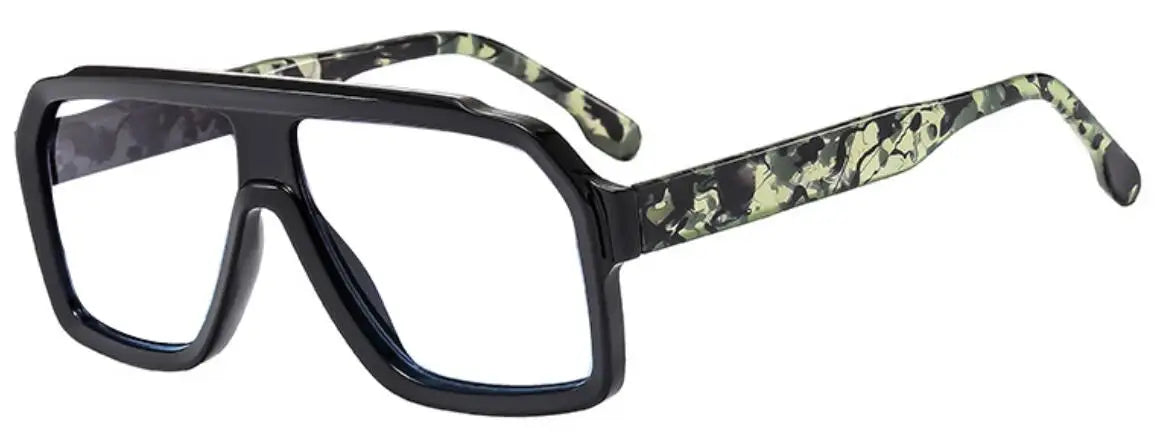 Vintage Pilot Oversize Goggles Women Men Luxury Brand Leopard Tea Big Frame Prescription Myopia Glasses anti Blue Light Glasses