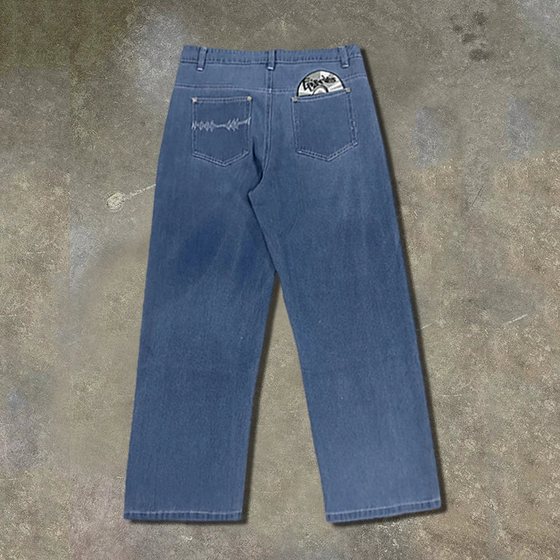 Fashionable Street Style Embroidered Sweatpants Autumn Winter Casual Pants Versatile Personality Couple'S Pan