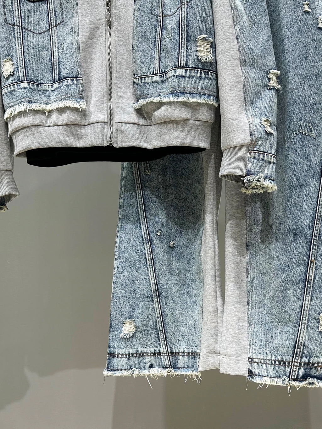 JKZ Cured Denim Two-Piece Set 