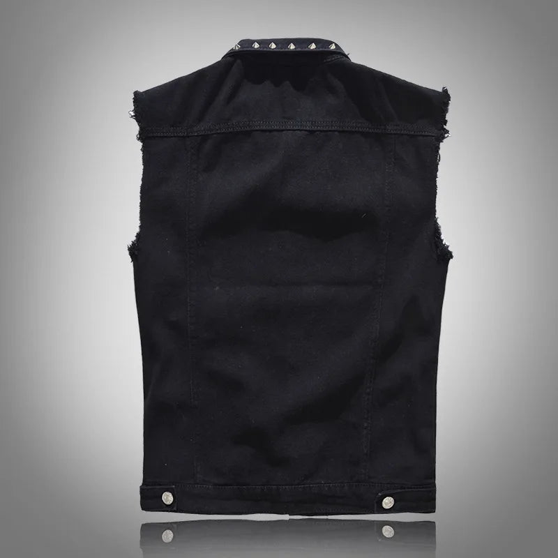 Rivet Denim Vest - Slim Fit *