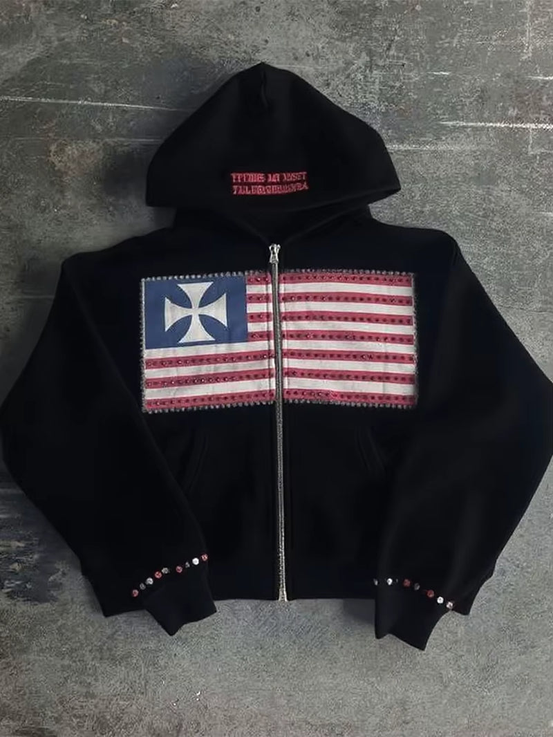 National Flag Hasajuku Zip up Hoodie
